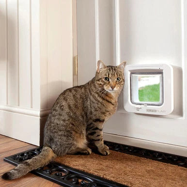SureFlap Microchip Cat Flap for Cats, White, Pet Door