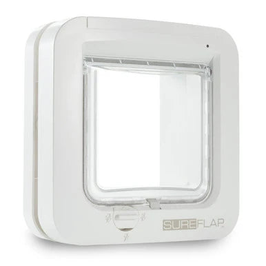 SureFlap Microchip Cat Flap for Cats, White, Pet Door