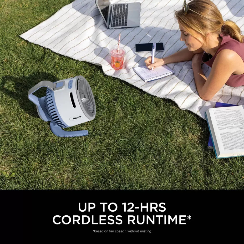 Shark FlexBreeze HydroGo Portable Misting Fan, Corded & Cordless, Indoor & Outdoor, Model FA050UK
