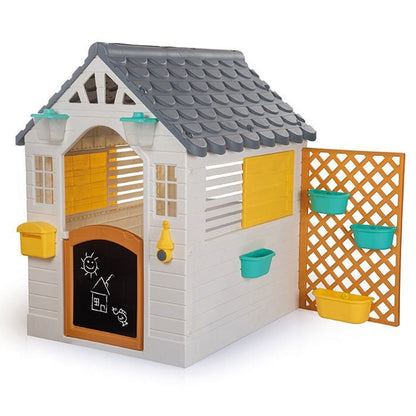 Dolu Kids Garden Playhouse with Fence – Yellow & White