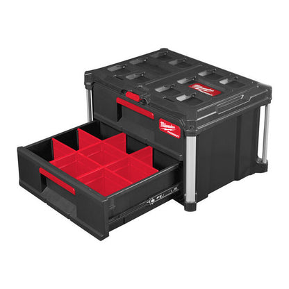 Milwaukee PACKOUT 2-Drawer Tool Box, Modular Storage Organizer