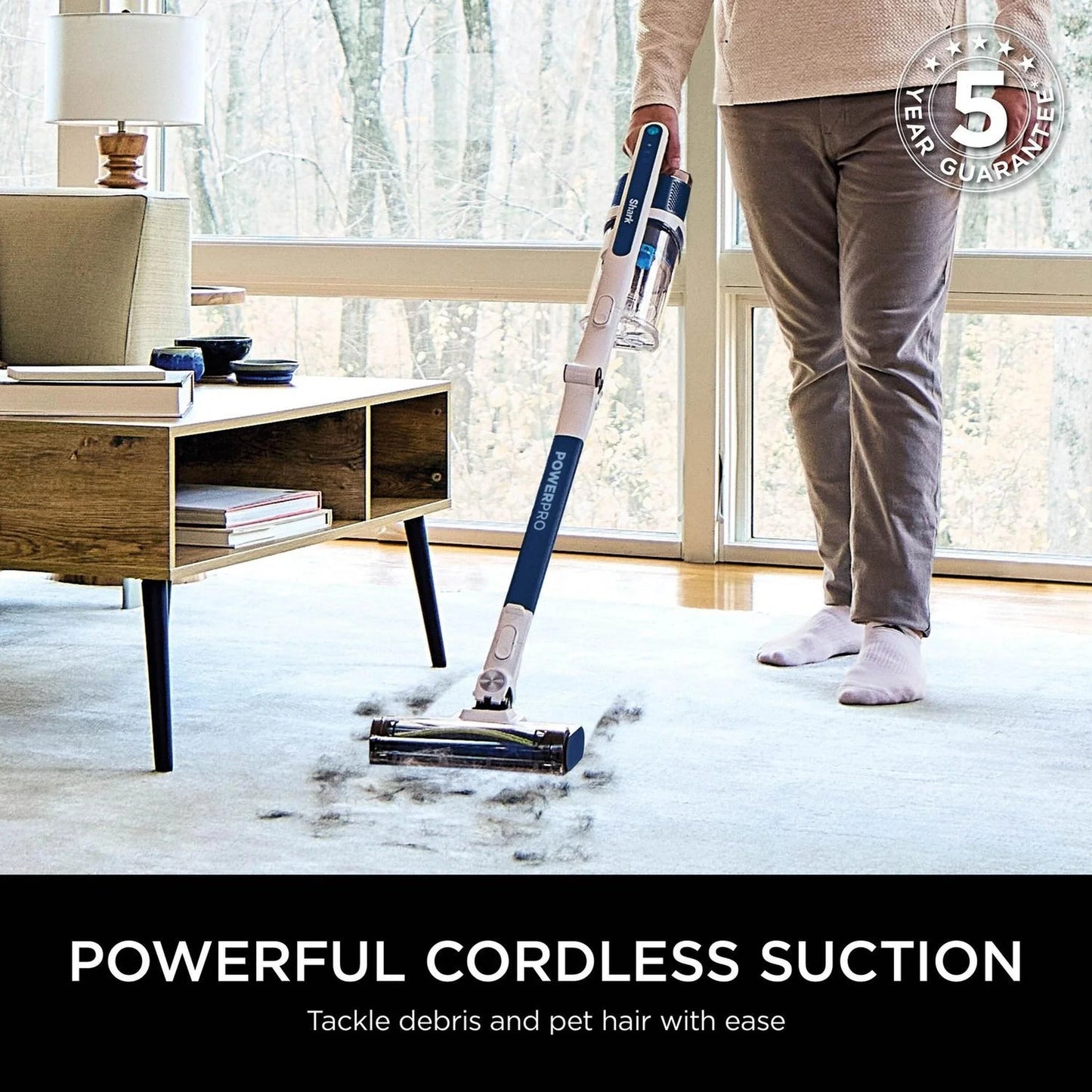 Shark PowerPro Cordless Stick Vacuum Cleaner with Anti Hair Wrap & Floor Detect – IZ380UK